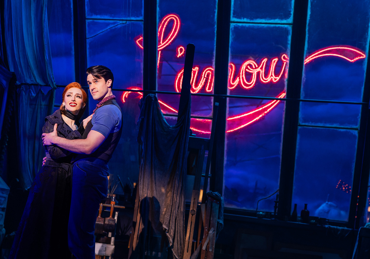 Kelsie Watts and Christian Douglas in Moulin Rouge on Broadway