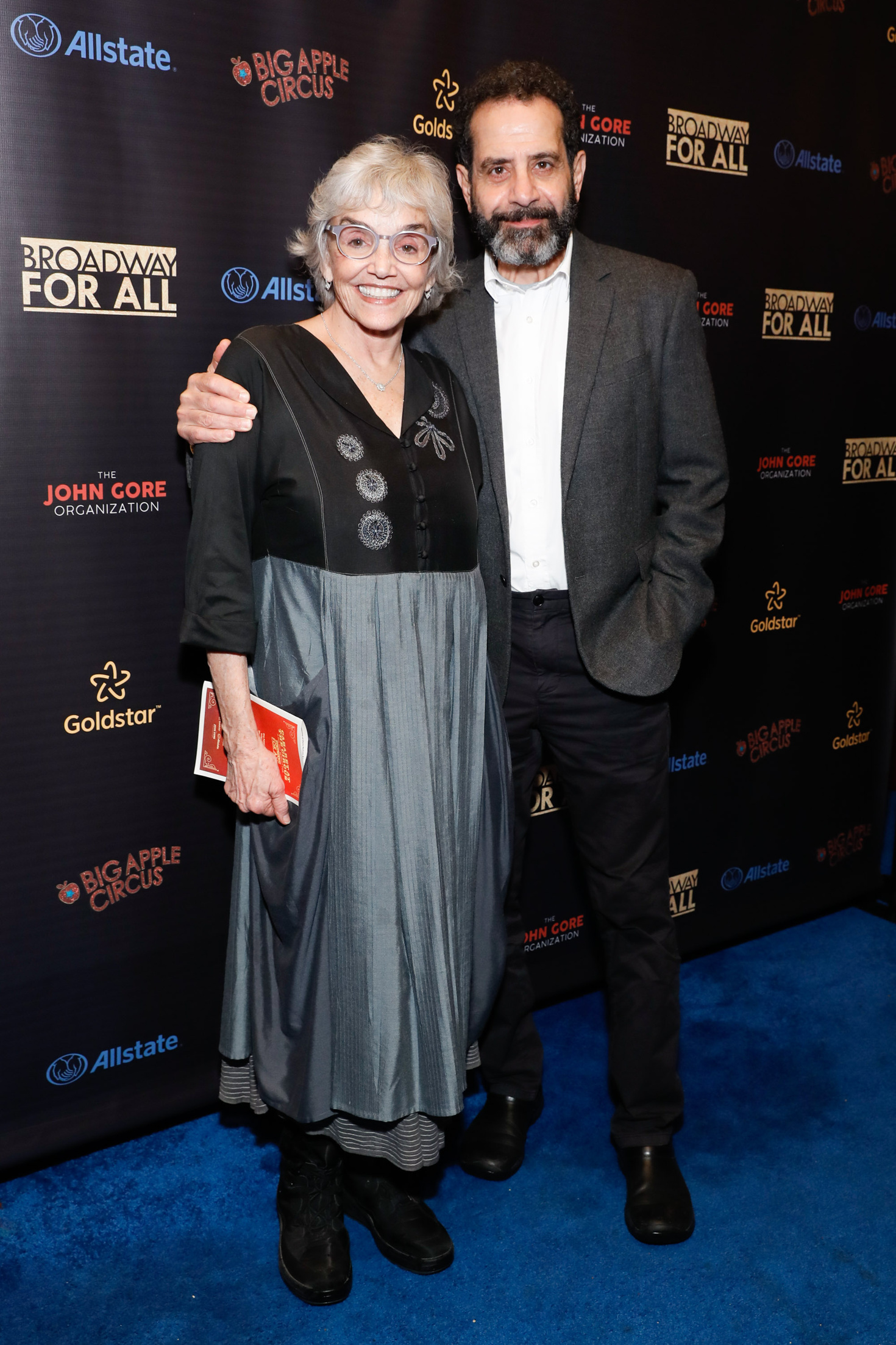 Tony Shalhoub poses with his wife, Broadway actress Brooke Adams. 