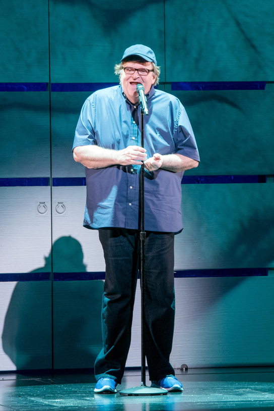 Exclusive! First Look at Michael Moore's Broadway Debut in TrumpAimed