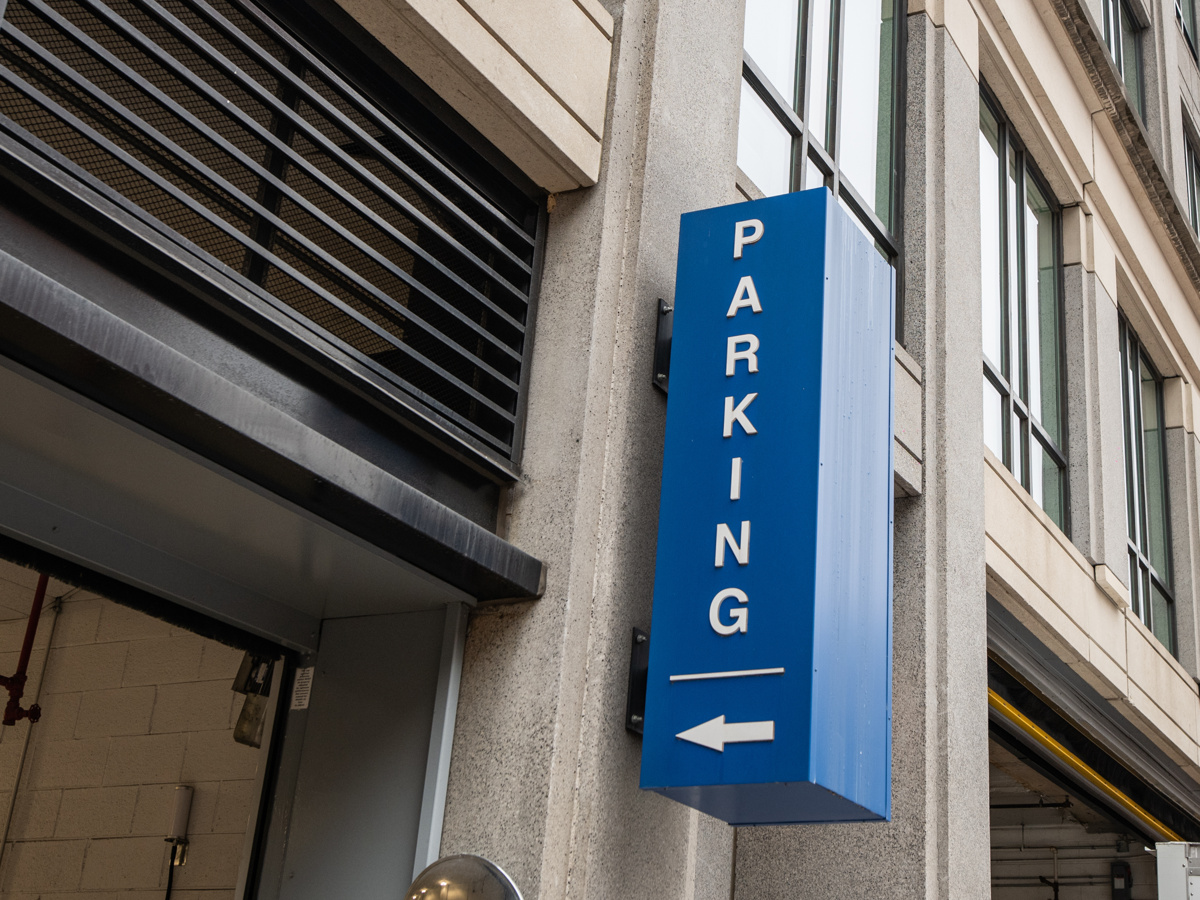 Parking Garage Sign in Times Square