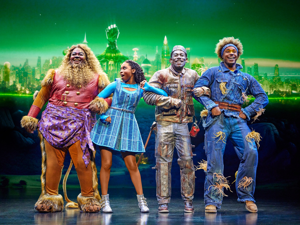 the cast of The Wiz takes on the yellow brick road