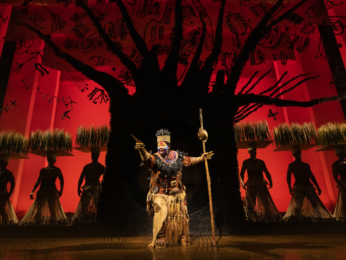 The cast of The Lion King on Broadway