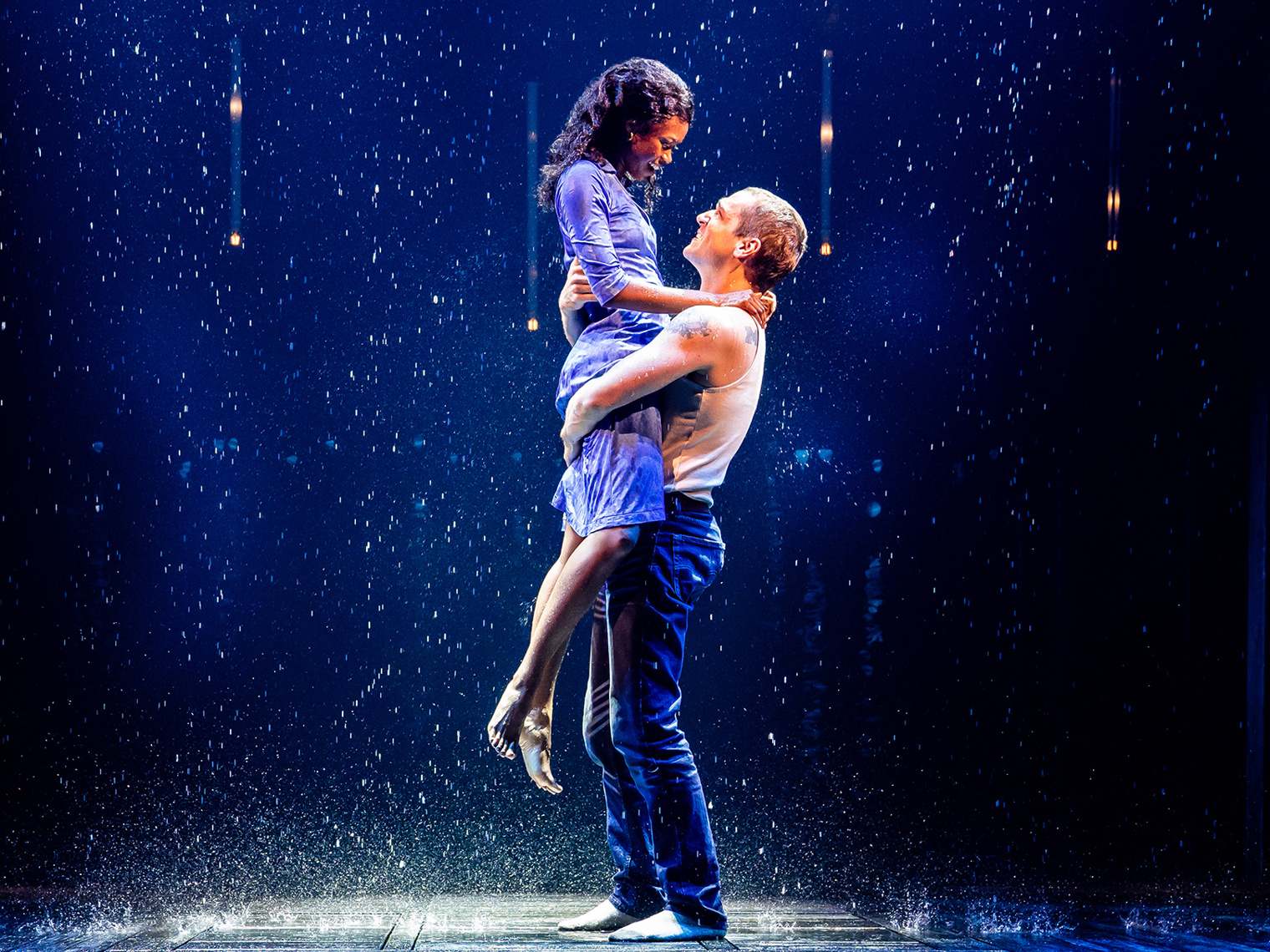 Joy Woods as Allie and Ryan Vasquez as Noah in the Chicago production of <i>The Notebook</i>.