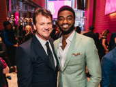 Michael Curry celebrates his win for Outstanding Puppet Design for Frozen with leading man Jelani Alladin, who was nominated for his performance in the Disney juggernaut.