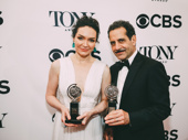 The Band's Visit stars Katrina Lenk and Tony Shalhoub celebrate their wins for Best Leading Actress in a Musical and Best Leading Actor in a Musical. 