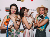 Mean Girls' Barrett Wilbert Weed, Erika Henningsen and Kate Rockwell have no problem letting these dogs into their circle.