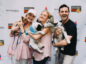 Anastasia's Mary Beth Peil, Christy Altomare and Max von Essen pose with pups.