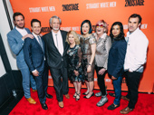 Straight White Men cast members Armie Hammer, Josh Charles, Stephen Payne, Second Stage Artistic Director Carole Rothman, scribe Young Jean Lee, Kate Bornstein, Ty Defoe and Paul Schneider get together. Catch the play at the Hayes Theater through September 9.