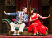 Ned Noyes & Jamie Ann Romero in The Play That Goes Wrong