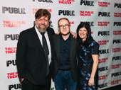 Girl From the North Country's artistic director Oskar Eustis with the show's writer/director Conor McPherson and associate art director Mandy Hackett.