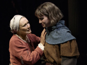 Glenn Close as Isabelle Arc and Grace Van Patten as Joan Arc in Mother of the Maid.