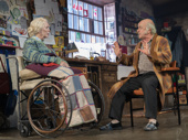 Fionnula  Flanagan  as Aunt  Maggie  Far  Away  and  Mark  Lambert as Uncle  Patrick  Carney in The Ferryman.