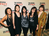 The Lifespan of a Fact's female creative team; costume designer Linda Cho, set designer Mimi Lien, director Leigh Silverman, lighting designer Jen Schriever & sound designer Palmer Hefferan.