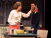 Mercedes Ruehl as Mrs. Beckoff and Michael Urie as Arnold in Torch Song.