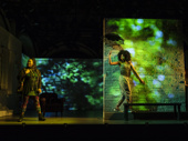 Ashley D. Kelley as Upendo and Rachel Watson-Jih as Spirit Dancer in Eve's Song.