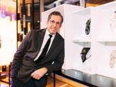 Designer Kenneth Cole poses with his mask.