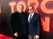 Torch Song playwright Harvey Fierstein with Tony winner Matthew Broderick, who starred together in the Torch Song movie.