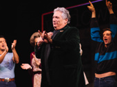 Torch Song's Harvey Fierstein addresses the audience on opening night.