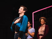 Torch Song star Michael Urie takes it all in on opening night.