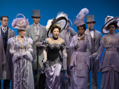 Laura Benanti as Eliza Doolittle and the cast of My Fair Lady.