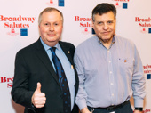 Broadway Salutes committee member Lawrence Paone with box office worker Richard Aubrey.