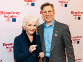 Current The Ferryman cast member and Tony nominee Fionnula Flanagan with Broadway Salutes committee member Ira Mont.