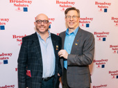 Actor's Equity Fund senior rep Russell Lehrer with Broadway Salutes committee member Ira Mont.