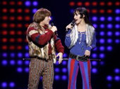 Jarrod Spector as Sonny Bono and Micaela Diamond as Babe in The Cher Show.