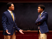 J. Quinton Johnson as Bobby Marrow and Jeremy Pope as Pharus in Choir Boy.