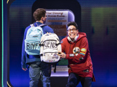 Will Roland as Jeremy and George Salazar as Michael in Be More Chill.