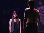Eva Noblezada and Reeve Carney star as lovers Eurydice and Orpheus.