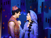 Ainsley Melham as Aladdin and Arielle Jacobs as Jasmine in Aladdin.