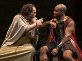 Michael Stuhlbarg as Socrates and Austin Smith as Alcibiades in Socrates.