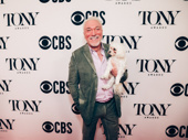 Hadestown's Patrick Page, who earned a nomination for Best Featured Actor in a Musical, poses with his dog, Georgie.