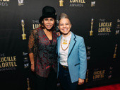 Miss You Like Hell star Daphne Rubin-Vega snaps a pic with music and lyricist Erin McKeown.