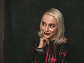 Beetlejuice's leading lady Sophia Anne Caruso sparkles in red.