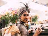 Hadestown's Kay Trinidad takes a moment in her dressing room.