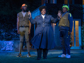 Denzel DeAngelo Fields, Lateefah Holder, and Erik Laray Harvey in Much Ado About Nothing.