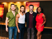 Frozen cast members Adam Jepsen, Noah J. Ricketts, Kevin Del Aguila and Aisha Jackson have a night out.