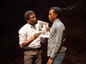 James Udom as Joe and Ato Blankson-Wood as Dembe in The Rolling Stone.