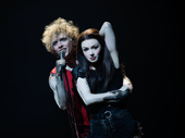 Andrew Polec as Strat and Christina Bennington as Raven in Bat Out of Hell.