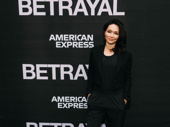 Company-bound star Katrina Lenk suits up for Betrayal’s opening night.