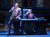 Marc Kudisch as Richard J. Daley and Brian Cox as Lyndon B. Johnson in The Great Society.