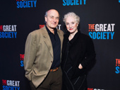 Brian Cox's Succession co-star Peter Friedman and guest attend opening night of The Great Society.