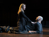 Nadia Bowers as Lady Macbeth and Corey Stoll as Macbeth in Macbeth.