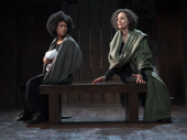N'Jameh Camera as Lady Macduff and Barbara Walsh in Macbeth