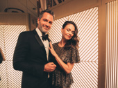 Sutton Foster snaps a photo with her dashing Younger co-star Peter Hermann.