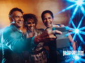 Theater couple Brian Stokes Mitchell and Allyson Tucker snap a photo with Deborah Cox.