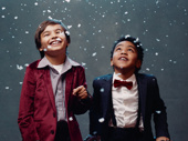 A Christmas Carol’s Jai Ram Srinivasan and Sebastian Ortiz share the role of Tiny Tim.