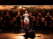 Celia Rose Gooding as Frankie Healy and the cast of Jagged Little Pill.